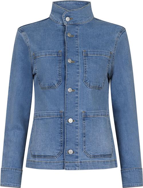 Neo Noir Bryant Denim Jacket Kvinde Smoke Blue Denimjakker Str 42 Denim - hos Magasin