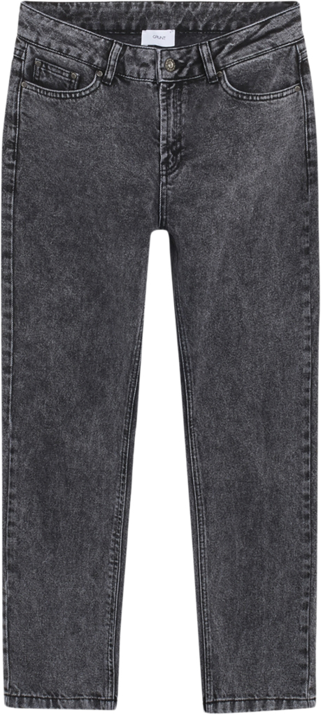 Se Grunt Street Loose Dark Grey Str 26/158 - Dark Grey Jeans hos Magasin ved Magasin