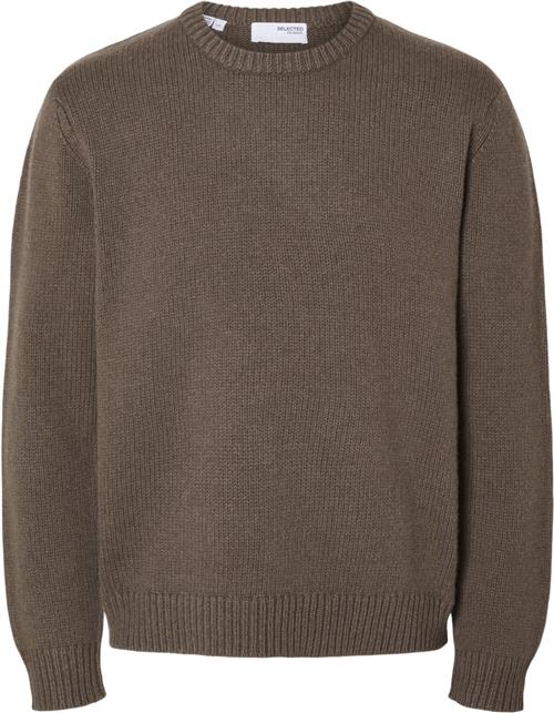 Selected Homme Slhcody LS Knit Relaxed Crew Neck N Mand Morel Sweaters Str L - hos Magasin