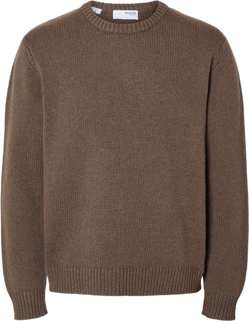 Selected Homme Slhcody LS Knit Relaxed Crew Neck N Mand Morel Sweaters Str M - hos Magasin