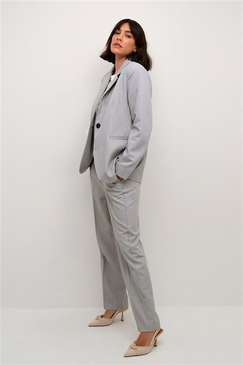 Se Kaffe Kasakura Blazer Kvinde Grey Melange Blazere Tight Fit Str 44 - hos Magasin ved Magasin