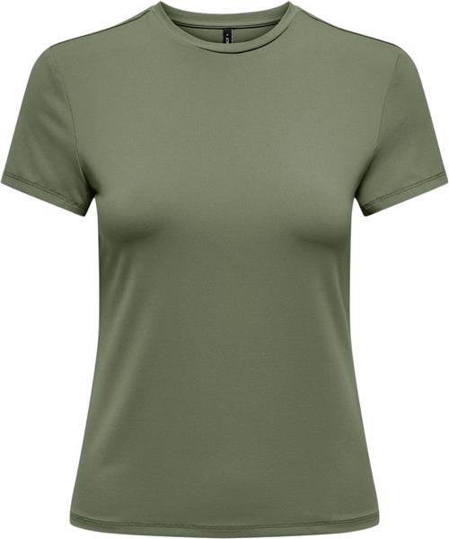 ONLY Onlea S/S TOP O Neck CS JRS Kvinde Olivine Kortærmede T-shirts Str L - hos Magasin