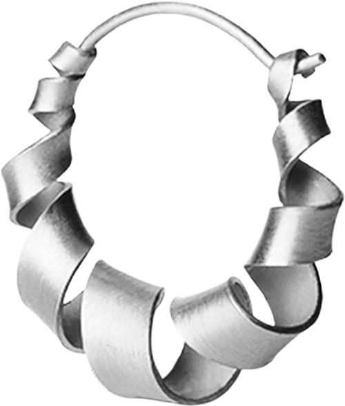 Jane Kønig Small Curly Hoop, Sterling Silver One Size - Creoler hos Magasin