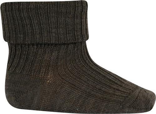 Se mpKids Wool rib Baby Socks Str 25/28 - Brun Strømper hos Magasin ved Magasin