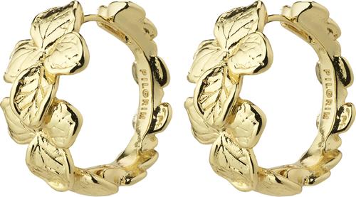 Pilgrim Echo Recycled Hoop Earrings Goldplated one size - Creoler hos Magasin