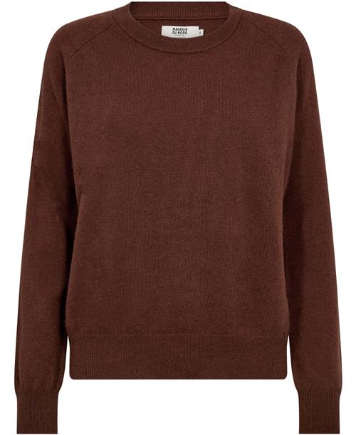 Magasin du Nord Collection Magasin Mabel 2 100 Cashmere Kvinde Dark Brown Sweaters Str XL Cashmere