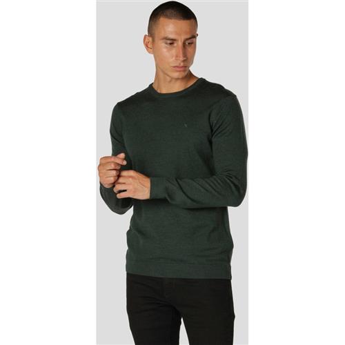 Se Clean Cut Copenhagen Merino Wool Crew Mand Bottle Green Sweaters Str L Merino - hos Magasin ved Magasin