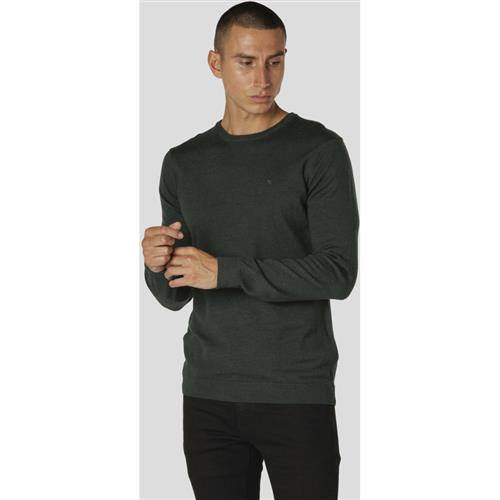 Se Clean Cut Copenhagen Merino Wool Crew Mand Bottle Green Sweaters Str XXXL Merino - hos Magasin ved Magasin