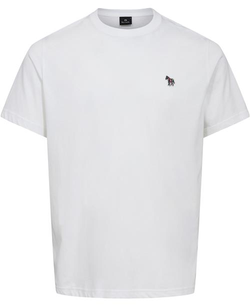 Se PS Paul Smith Mens REG FIT SS Tshirt Zebra Mand Hvid Kortærmede T-shirts Str XL - Bomuld hos Magasin ved Magasin