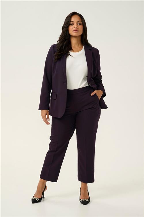 Se Kaffe Curve Kcsakira Cropped Pants Kvinde Dawn Purple Bukser Med Lige Ben Str 42 - hos Magasin ved Magasin