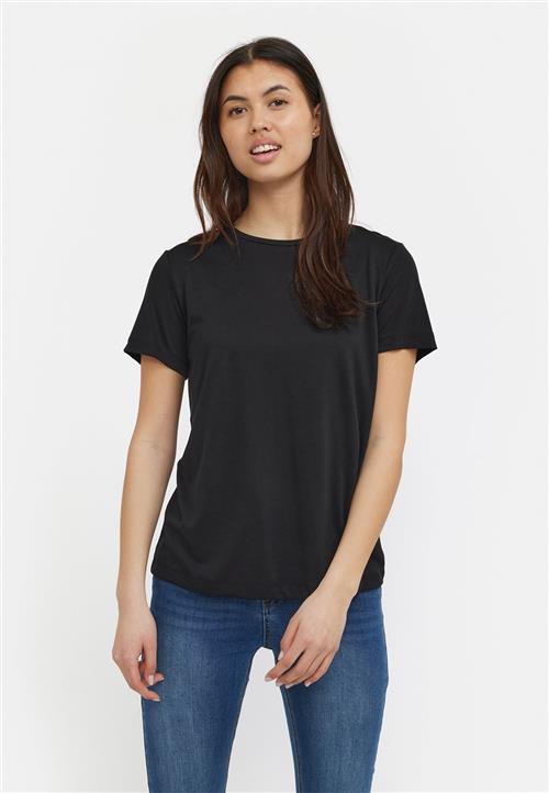 Soft Rebels Srhella Tshirt - Gots Kvinde Black Kortærmede T-shirts Str M - hos Magasin