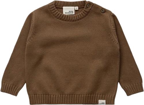 Sofie Schnoor Knit Str 12-18 mdr / 86 cm - Cashew Brown Strik hos Magasin