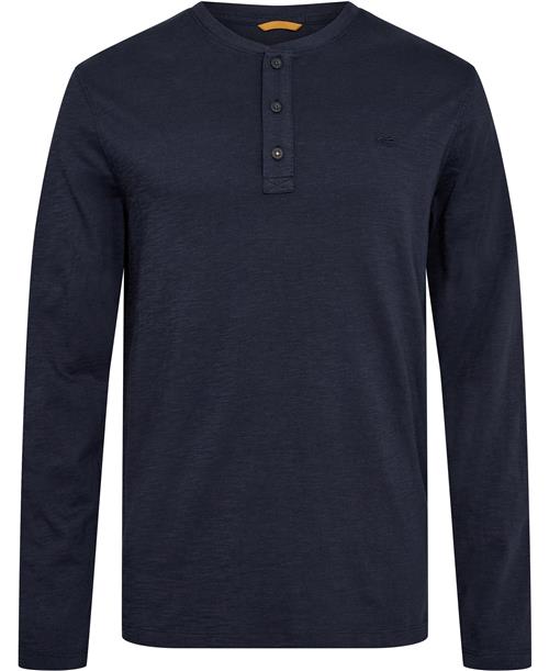 Camel Active NOS Henley 1/1arm Mand Night Blue Langærmede T-shirts Str L - hos Magasin