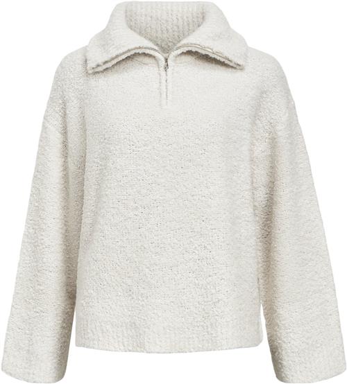 Object Objtolatya Knit LO L/S Pullover 135 Kvinde White Sand Toppe Str L - hos Magasin