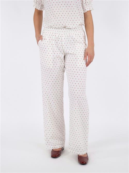 Neo Noir Astra Heart Pants Kvinde White Bukser Med Brede Ben Str 44 - hos Magasin