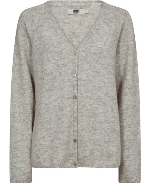 Magasin du Nord Collection Magasin Cindi 4 RWS Wool Kvinde Light Grey Melange Sweaters Str XL Uld