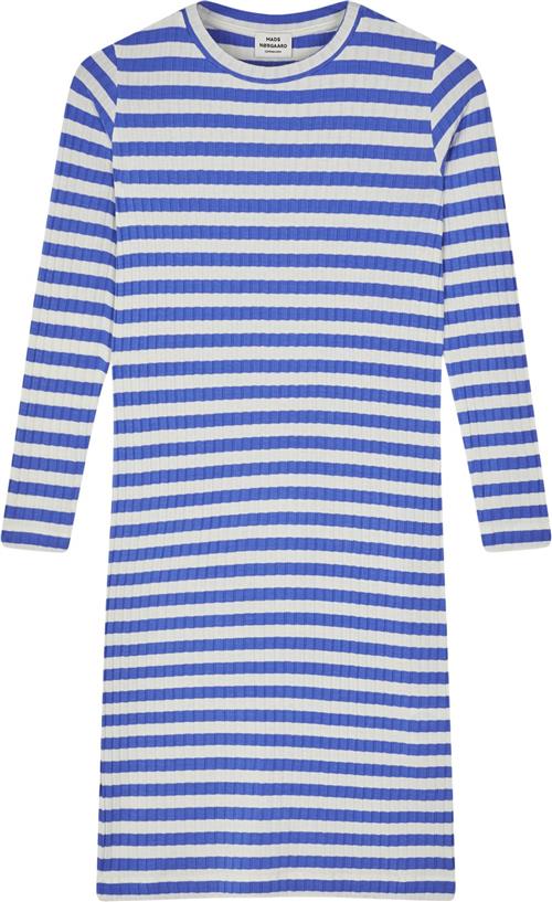 Mads Nørgaard - Copenhagen 5x5 Classic Stripe Dubina Dress Str 6 år - Blå+Hvid+Striber Kjoler hos Magasin