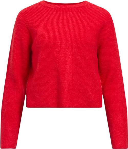 Se Object Objparvi Knit Cardigan Noos Kvinde Flame Scarlet/melange Col Sweaters Regular Fit Str L - hos Magasin ved Magasin