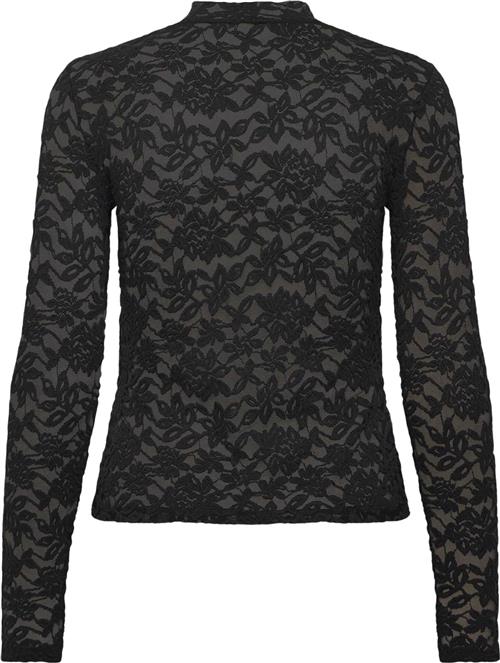 Rosemunde Long Sleeve Turtleneck Tshirt Kvinde Sort Langærmede Bluser Str XS - hos Magasin