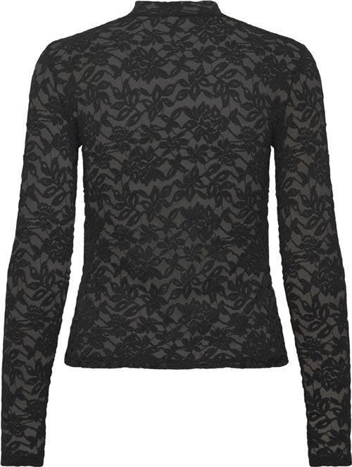 Rosemunde Long Sleeve Turtleneck Tshirt Kvinde Sort Langærmede Bluser Str M - hos Magasin