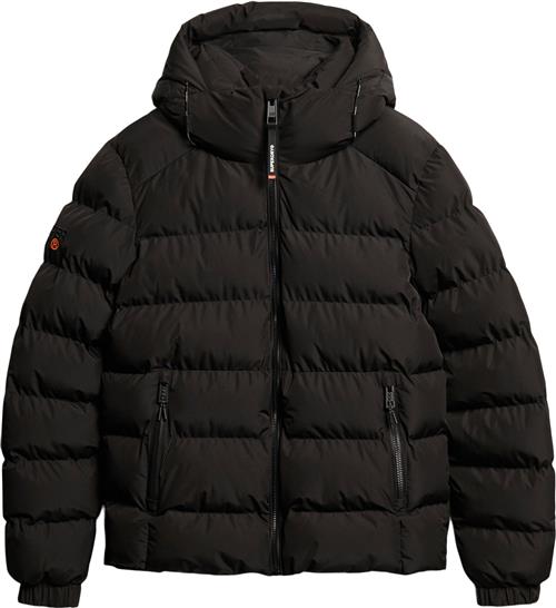 Superdry Hooded Sports Puffer Jacket Mand Black Overgangsjakker Str XL - hos Magasin