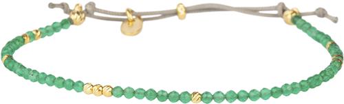 Se BeChristensen Cirkel Bracelet Green Agat Gold One Size - Perlearmbånd hos Magasin ved Magasin