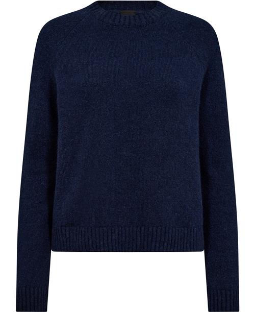 BOSS Febisan Kvinde Open Blue Sweaters Str L - hos Magasin