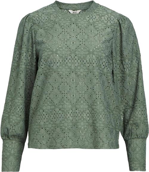 Object Objfeodora L/S TOP Noos Kvinde Dark Forest Toppe Regular Fit Str XL - hos Magasin