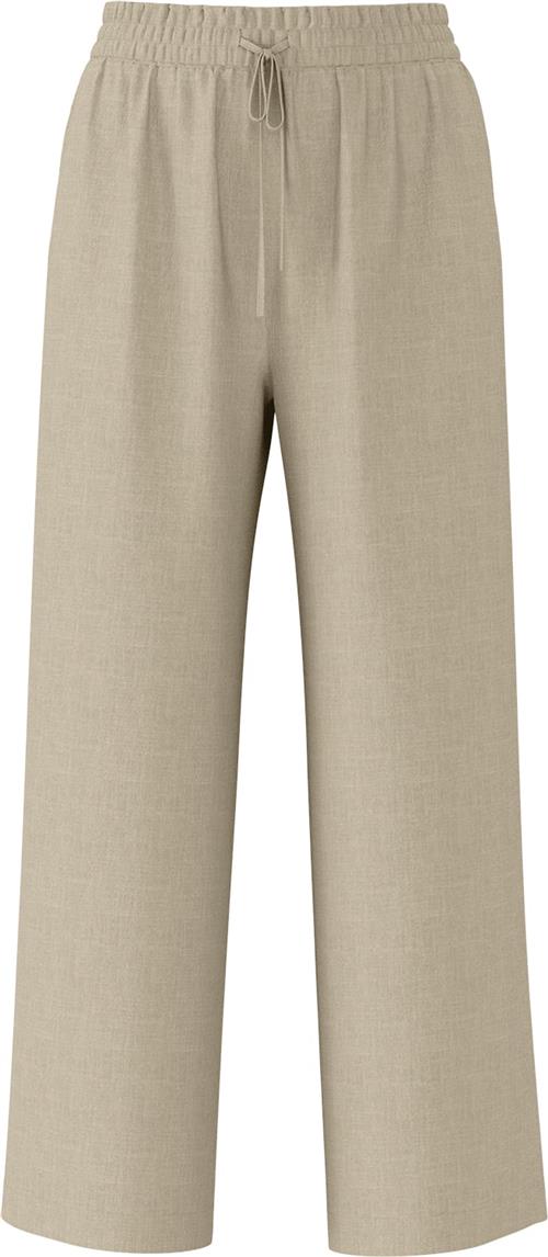 Se Selected Femme Slfvivagulia HW Long Linen Pant NO Kvinde Greige Hørbukser Regular Fit Str 42 - hos Magasin ved Magasin