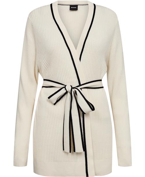 BOSS Ferinia Kvinde Open White Cardigans Str S - hos Magasin