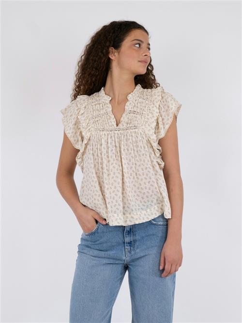 Neo Noir Jayla Basic Blossom Top Kvinde Creme Toppe Str 38 - hos Magasin