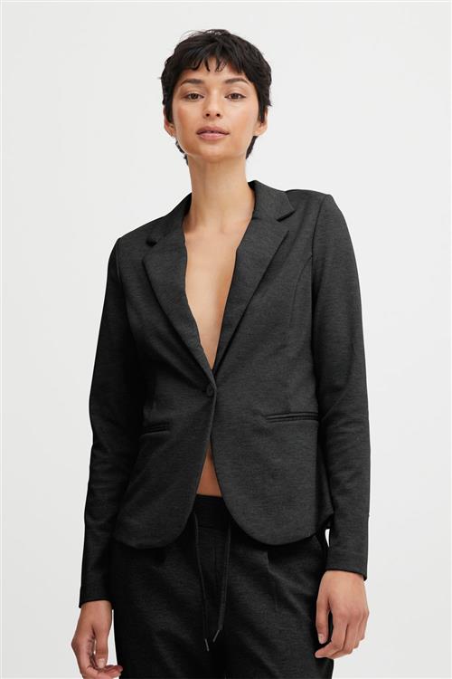 Se ICHI Kate Kvinde Dark Grey Melange Blazere Regular Fit Str XL - hos Magasin ved Magasin