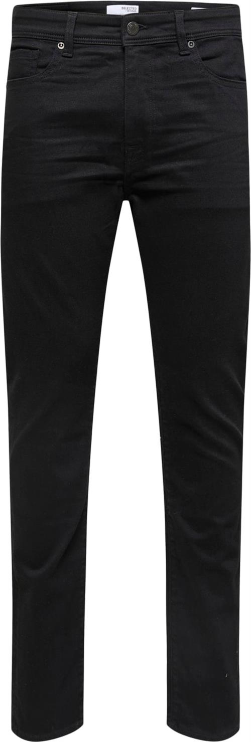 Se Selected Homme Slhslimleon 24001 Black ST Jeans W Mand Black Denim Jeans Str "32/""34" - hos Magasin ved Magasin