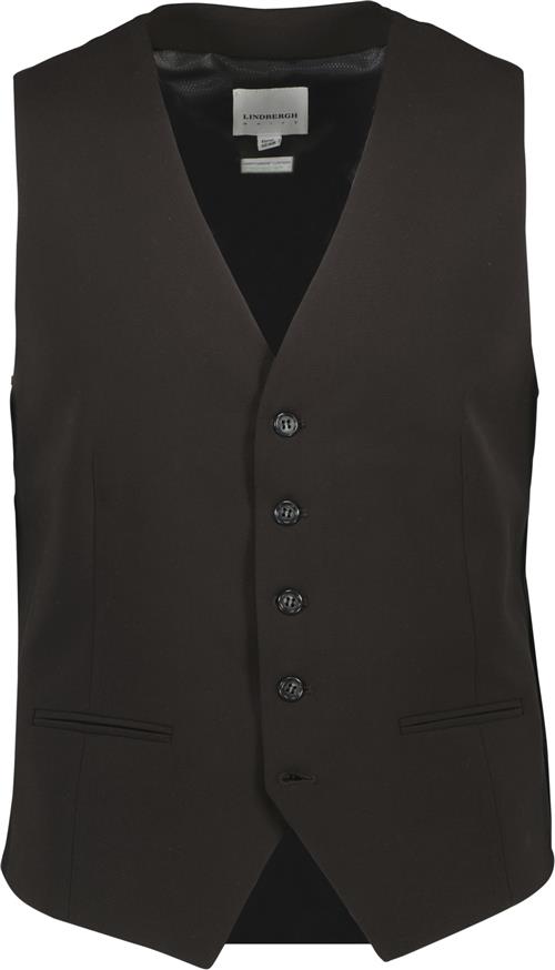 Lindbergh Mens Waistcoat for Suit Mand Sort Veste Str 44 - hos Magasin