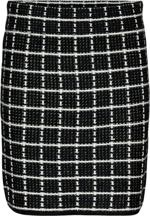 Vero Moda Vmkia NW Mini Skirt CO BOO Kvinde Black/w. Birch Korte Nederdele Str L - hos Magasin