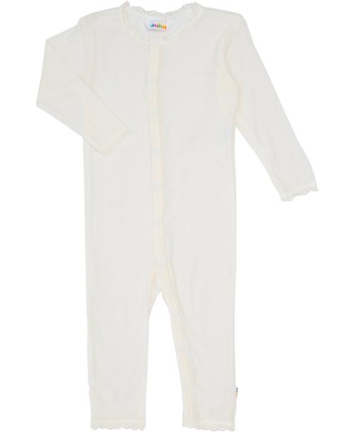 Joha Jumpsuit Basic Str 9-12 mdr / 80 - 50/natur Heldragter hos Magasin