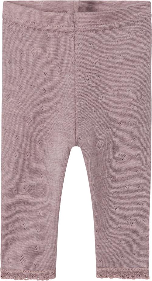 Se Name It Nbfwang Wool Needle Legging Solid N Str 74 - Purple Dove Leggings hos Magasin ved Magasin