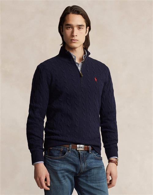 Polo Ralph Lauren 2/15 Wool/cash Rwslsl-plo Mand Blå Turtlenecks Str M - hos Magasin