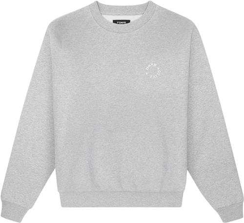 7 Days Active Organic Regular Crewneck Mand 022 Heather Grey Sweatshirts Str S - hos Magasin