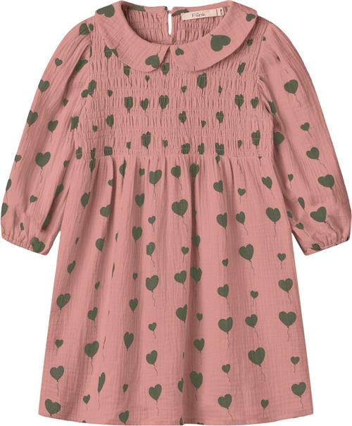 Fliink Love LS Dress Str 5Y/110 - Ash Rose Aop Kjoler hos Magasin