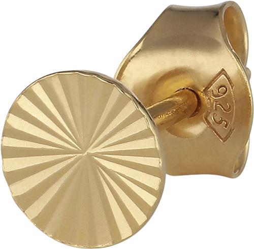 Se Jane Kønig Reflection Round Stud, Goldplated Sterling Silver One Size - Ørestikker hos Magasin ved Magasin