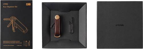 Se Orbitkey Leather Key Organiser + Multitool V2 - Espresso/black ONE SIZE - Andet Stål hos Magasin ved Magasin