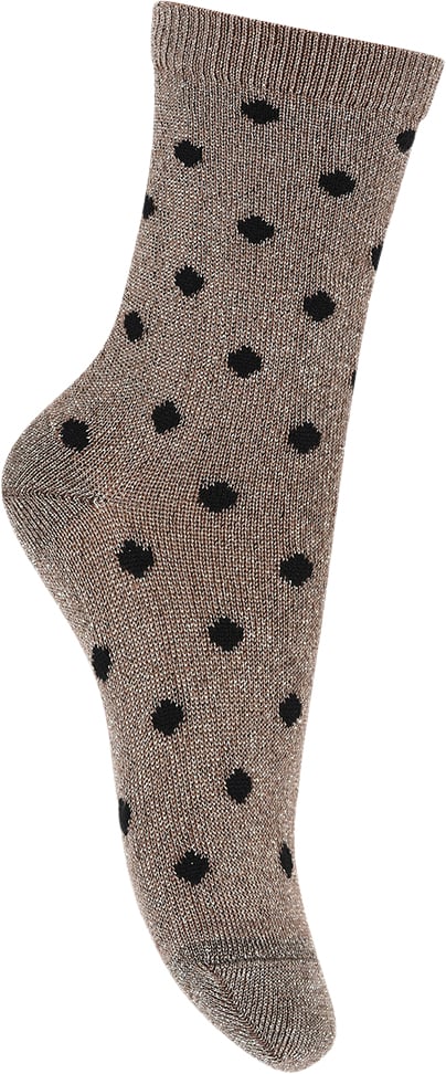 mpKids Irma Glitter Socks Str 33/36 - Brown Sienna Strømper Bomuld hos Magasin