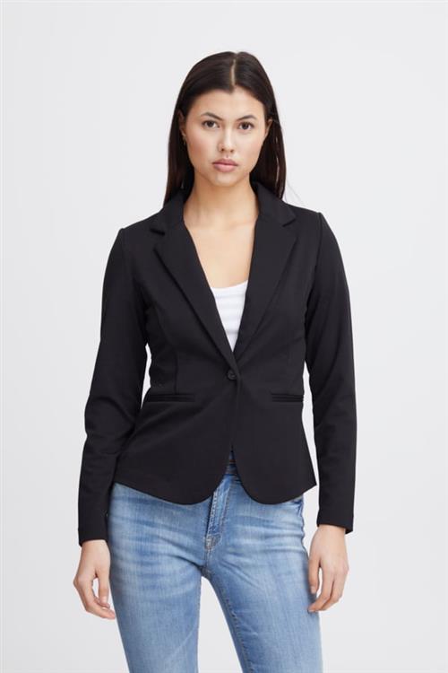 Se ICHI Kate Blazer Kvinde Sort Blazere Regular Fit Str L - hos Magasin ved Magasin