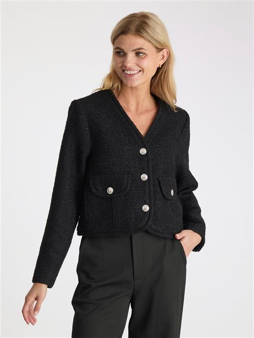 Neo Noir Manua Boucle Jacket Kvinde Black Overgangsjakker Str 38 - hos Magasin