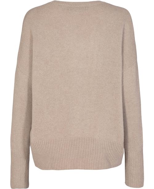 Lisa Yang Mila Sweater Kvinde Sand Sweaters Relaxed Fit Str M/L - hos Magasin