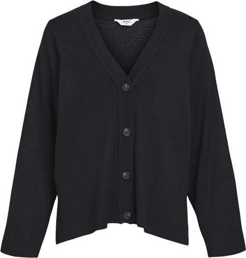 Se Object Objester L/S Cardigan Noos Kvinde Black Cardigans Regular Fit Str S - hos Magasin ved Magasin