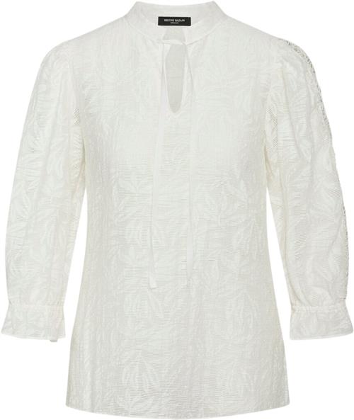 Bruuns Bazaar Maclurabbimiras Blouse Kvinde Snow White Langærmede Bluser Str 40 - Nylon hos Magasin