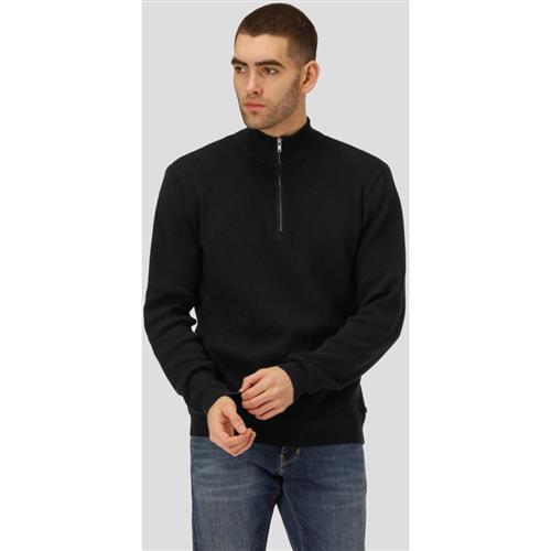 Se Clean Cut Copenhagen Mario Half Zip Mand Black Cardigans Str XL - Bomuld hos Magasin ved Magasin