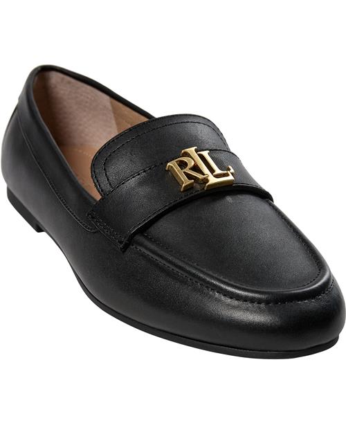 Se Lauren Ralph Lauren Burnished Calfaveri Iii-fl-lfr Kvinde Sort Loafers Str 37 - hos Magasin ved Magasin